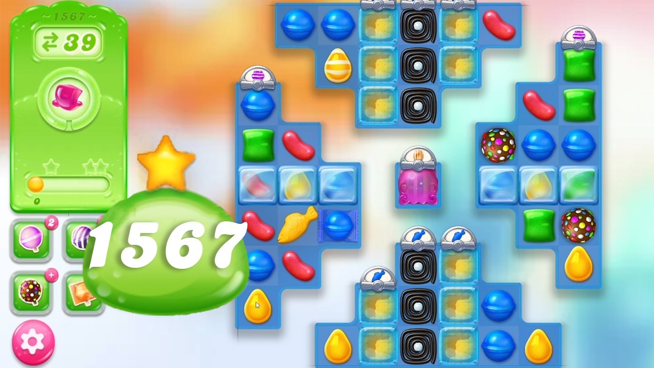 Candy Crush Jelly Saga Level 1567 || 1 Star 🌟