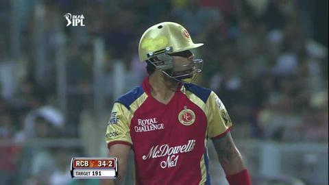 Match 38 KKR vs RCB – Kohli's Wicket background