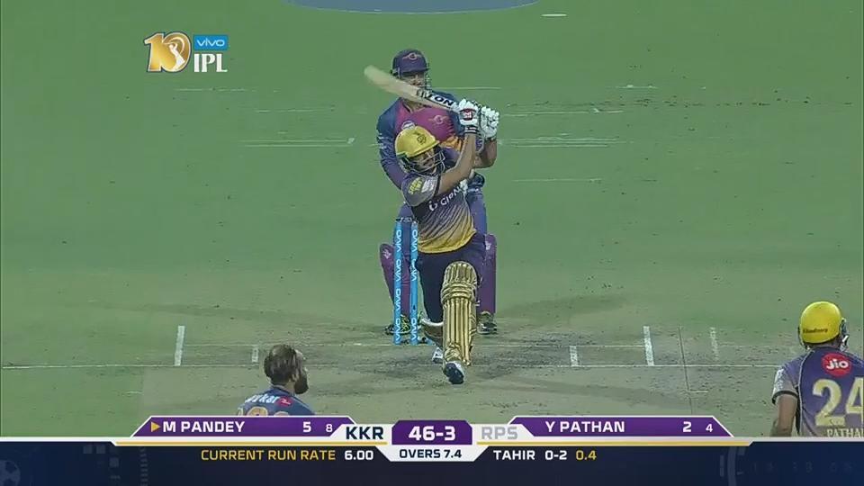 M41: KKR vs RPS – Manish Pandey Six