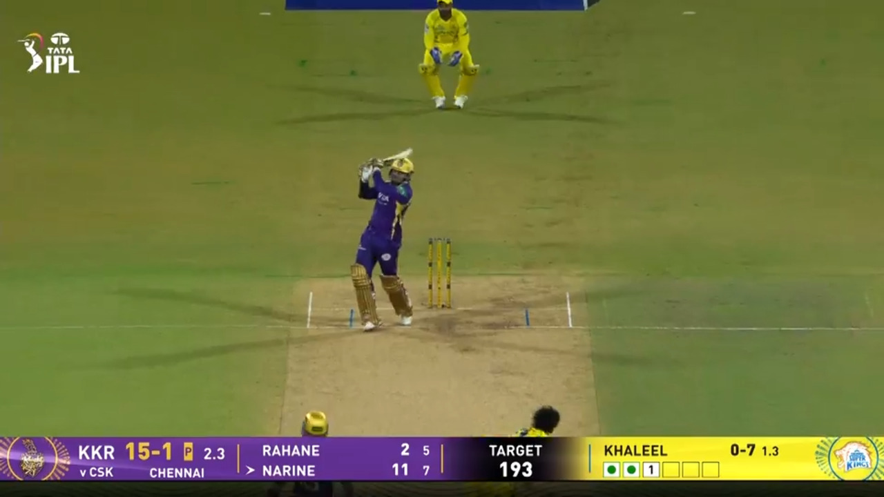 IPL 2026 M22: CSK vs KKR - Sunil Narine Six