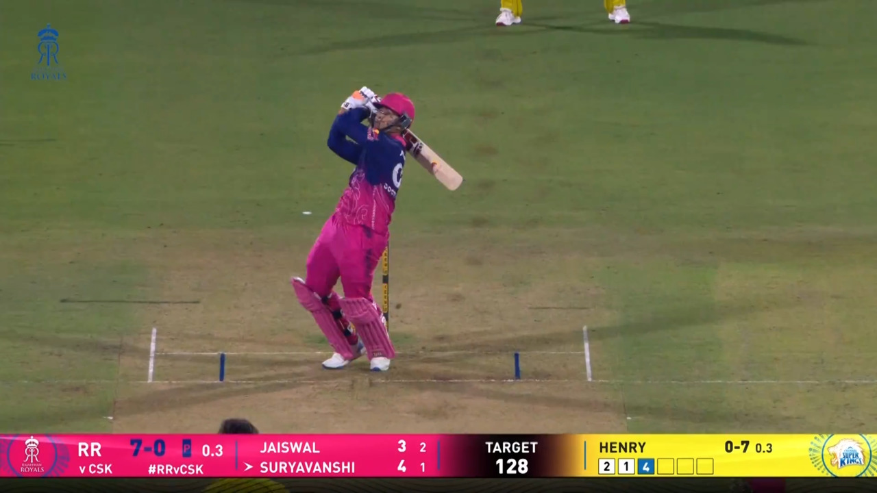 IPL 2026 M03: RR vs CSK - Vaibhav Sooryavanshi Six