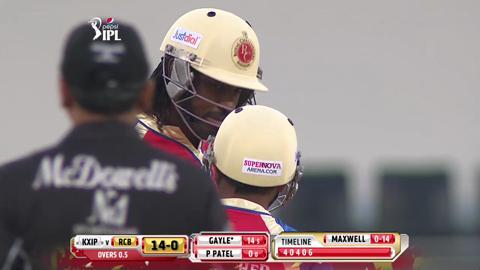 M18: KXIP vs RCB – Chris Gayle Six