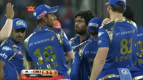M56: SRH vs MI – Shikhar Dhawan Wicket