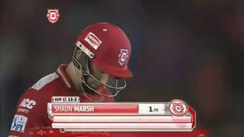M27: KXIP vs SRH – Shaun Marsh Wicket