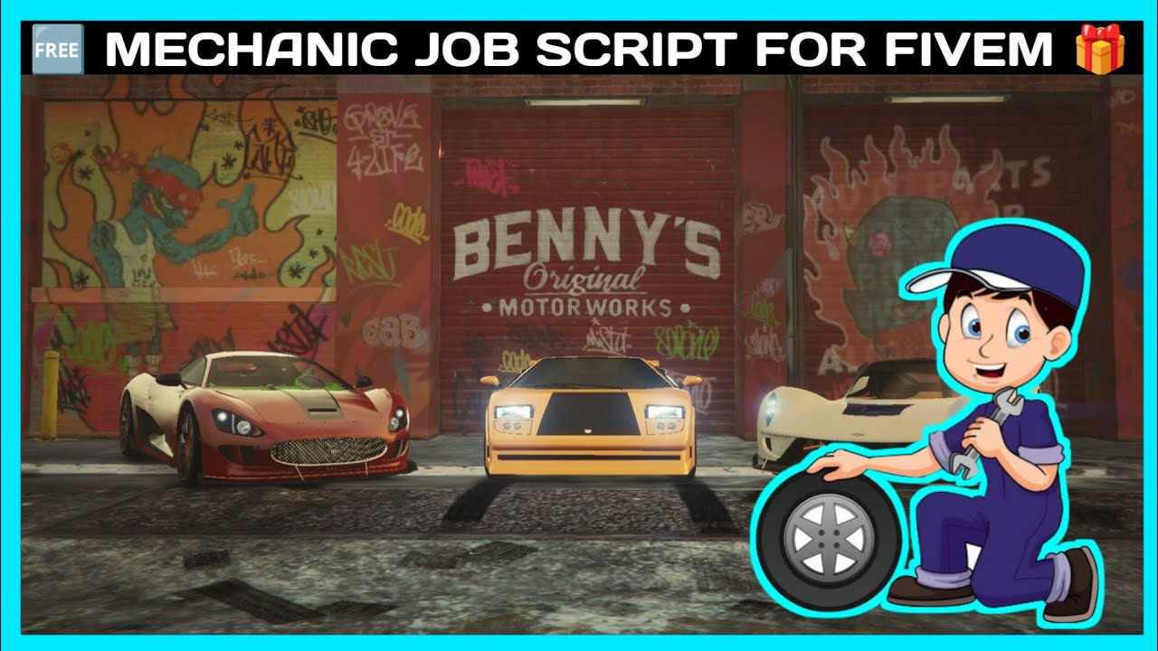 MECHANIC JOB 🤯 *FREE* | FiveM Roleplay Scripts | FiveM Tutorial 2023 | MJ DEVELOPMENT background
