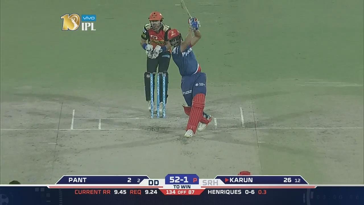 M40: DD vs SRH – Karun Nair Six background