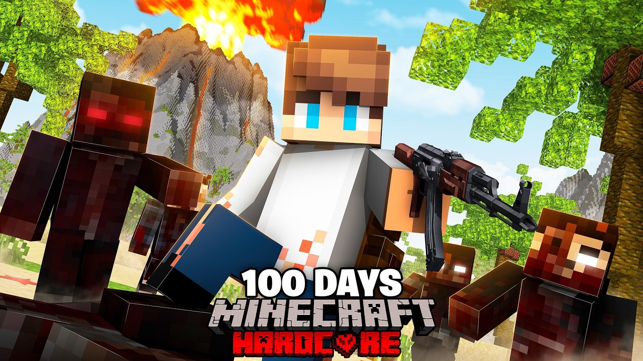 I Survived 100 Days on a ZOMBIE ISLAND in Minecraft Hardcore!