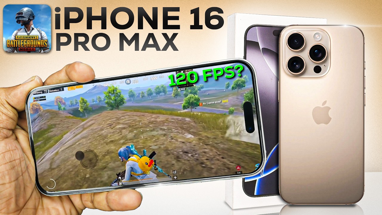 iPhone 16 Pro Max 120 FPS PUBG Test with FPS! ЁЯФе background