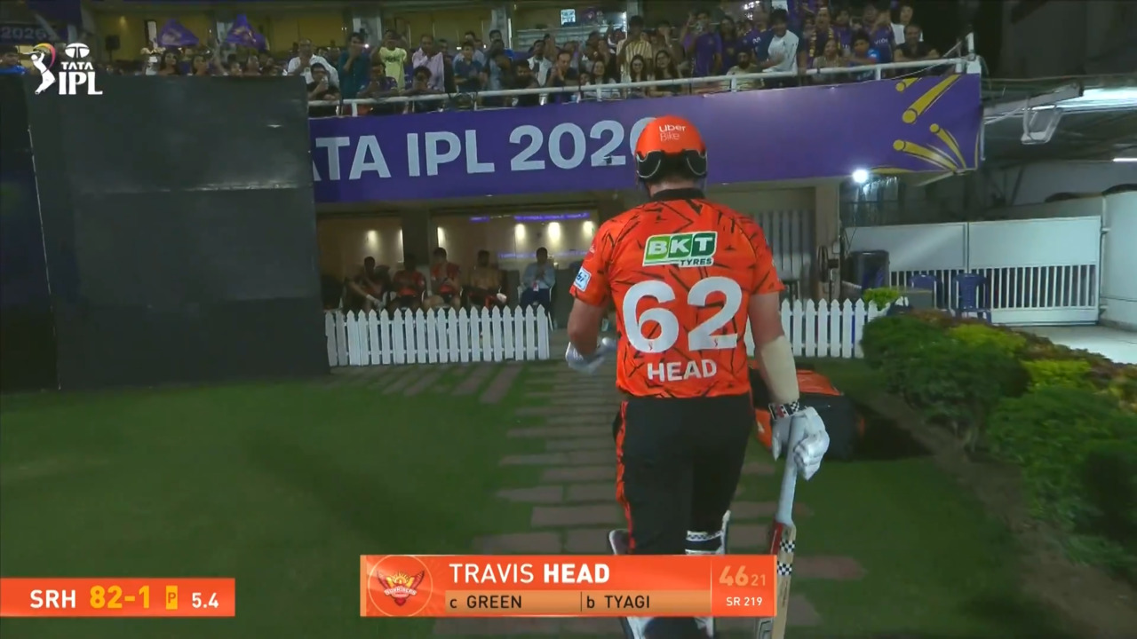 IPL 2026 M06: KKR vs SRH - Travis Head Wicket