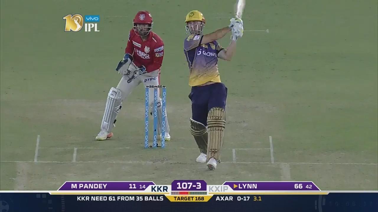 M49: KXIP vs KKR – Chris Lynn Six