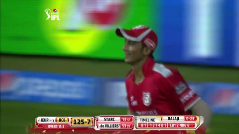M31: RCB vs KXIP – AB de Villiers Wicket