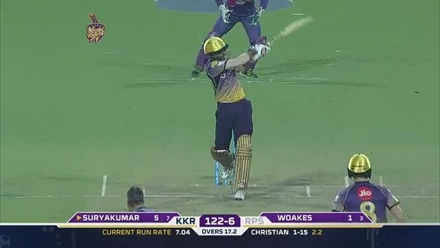 M41: KKR vs RPS – Suryakumar Yadav Six background