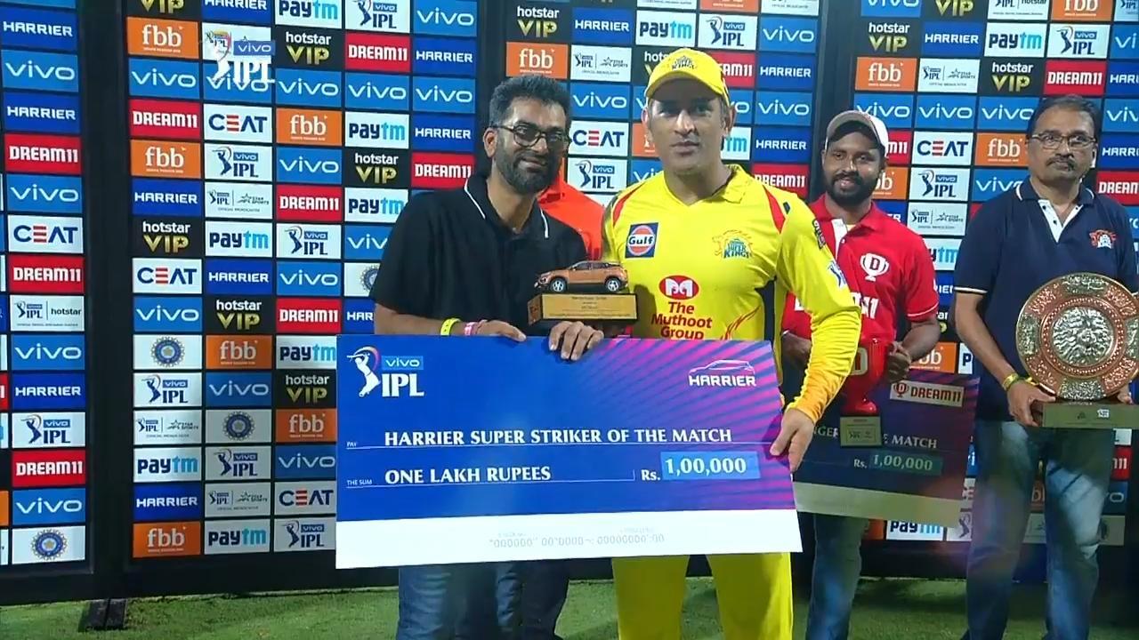 M18: CSK vs KXIP – Harrier Super Striker of the Match – MS Dhoni