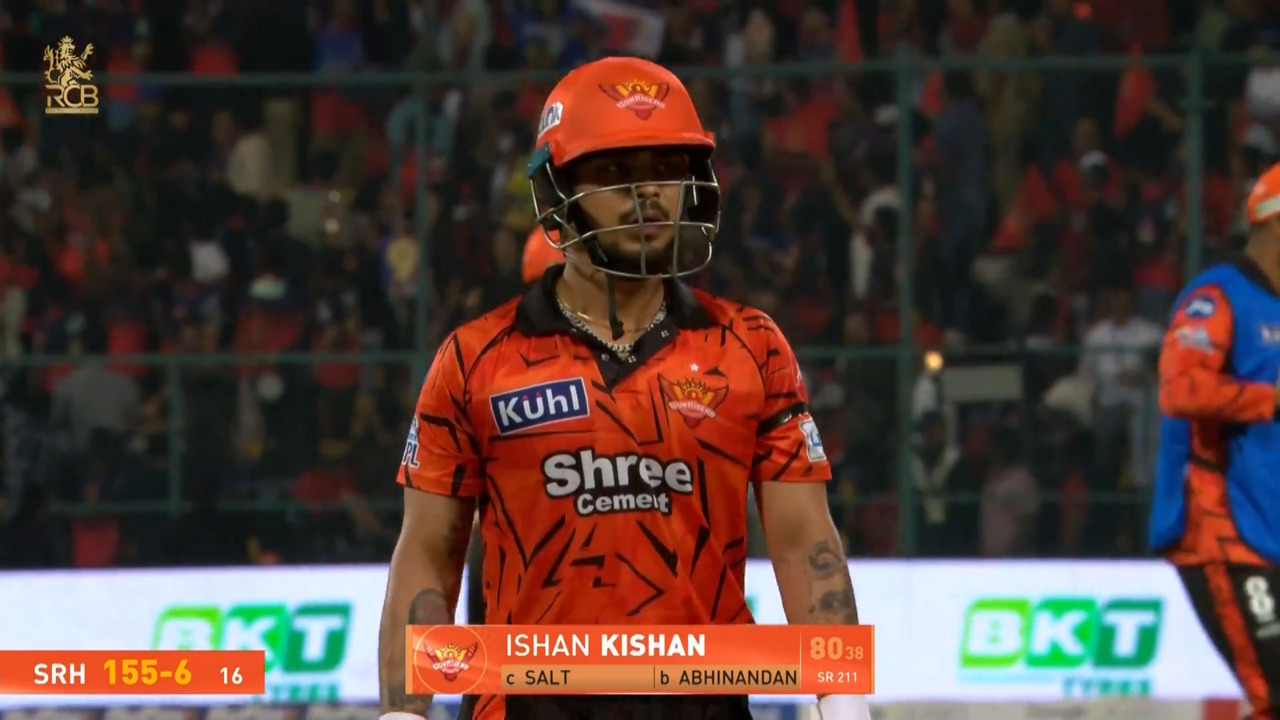 IPL 2026 M01: RCB vs SRH - Ishan Kishan Wicket