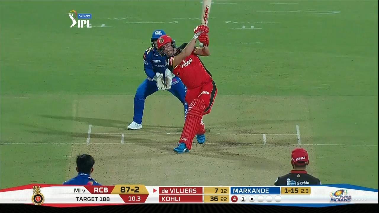 M07: RCB vs MI – AB de Villiers Six