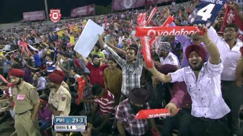 Match 14 PWI vs KXIP – Samuels's Wicket