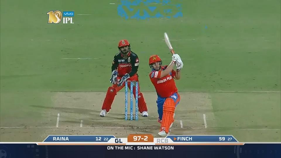 M31: RCB vs GL – Aaron Finch Six