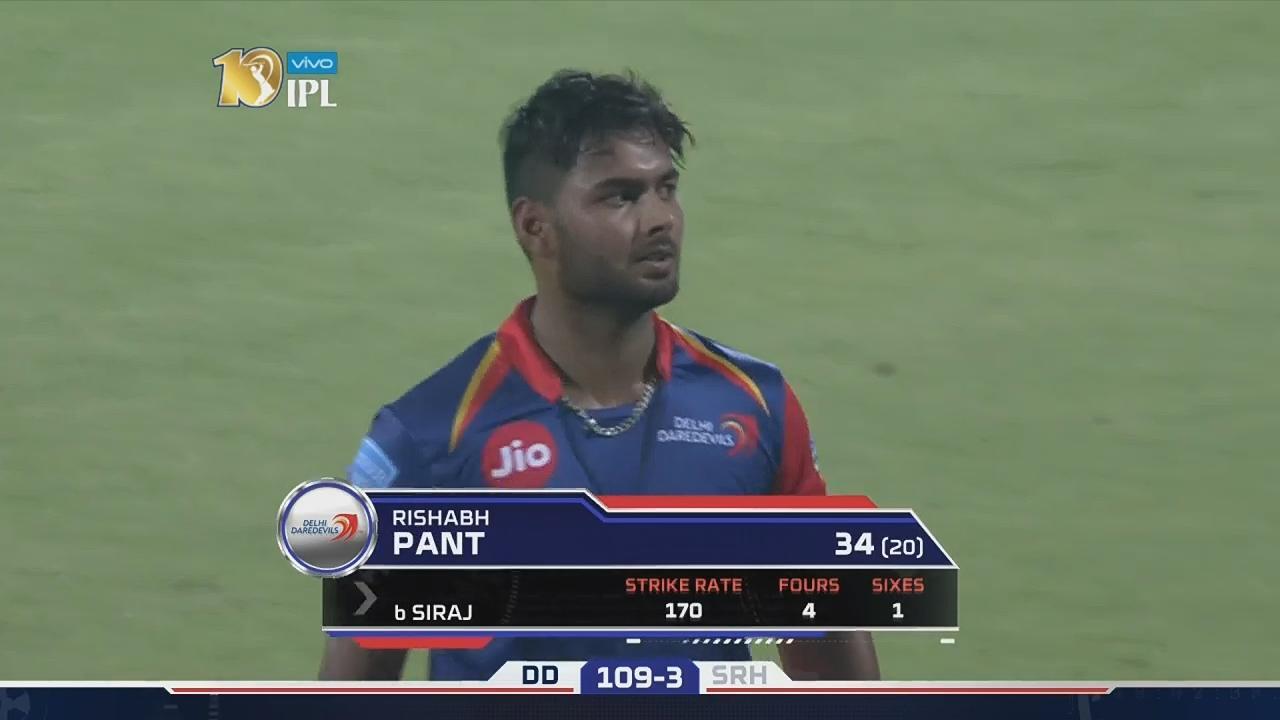 M40: DD vs SRH – Rishabh Pant Wicket background