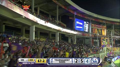 M19: SRH vs KKR – Andre Russell Six