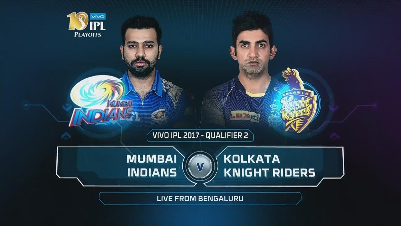 IPL 2017 Q2: MI vs KKR – Match Highlights