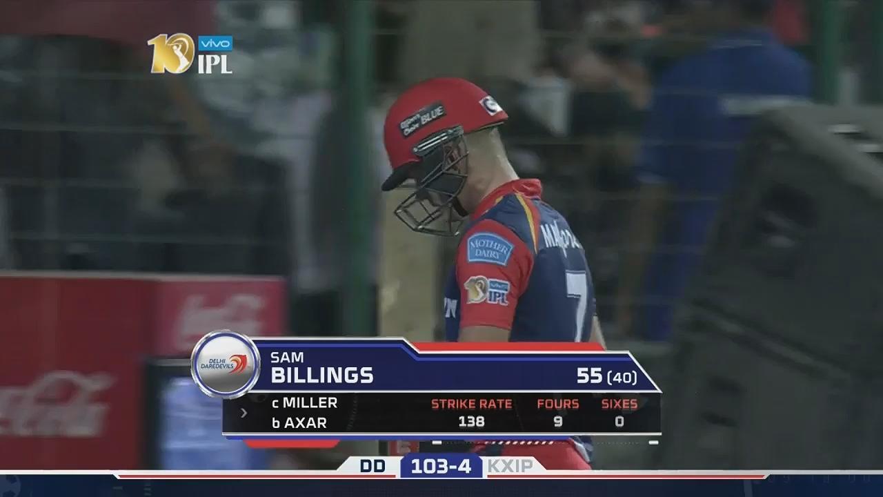 M15: DD vs KXIP – Sam Billings Wicket