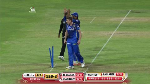 M58: RCB vs RR – AB de Villiers Wicket