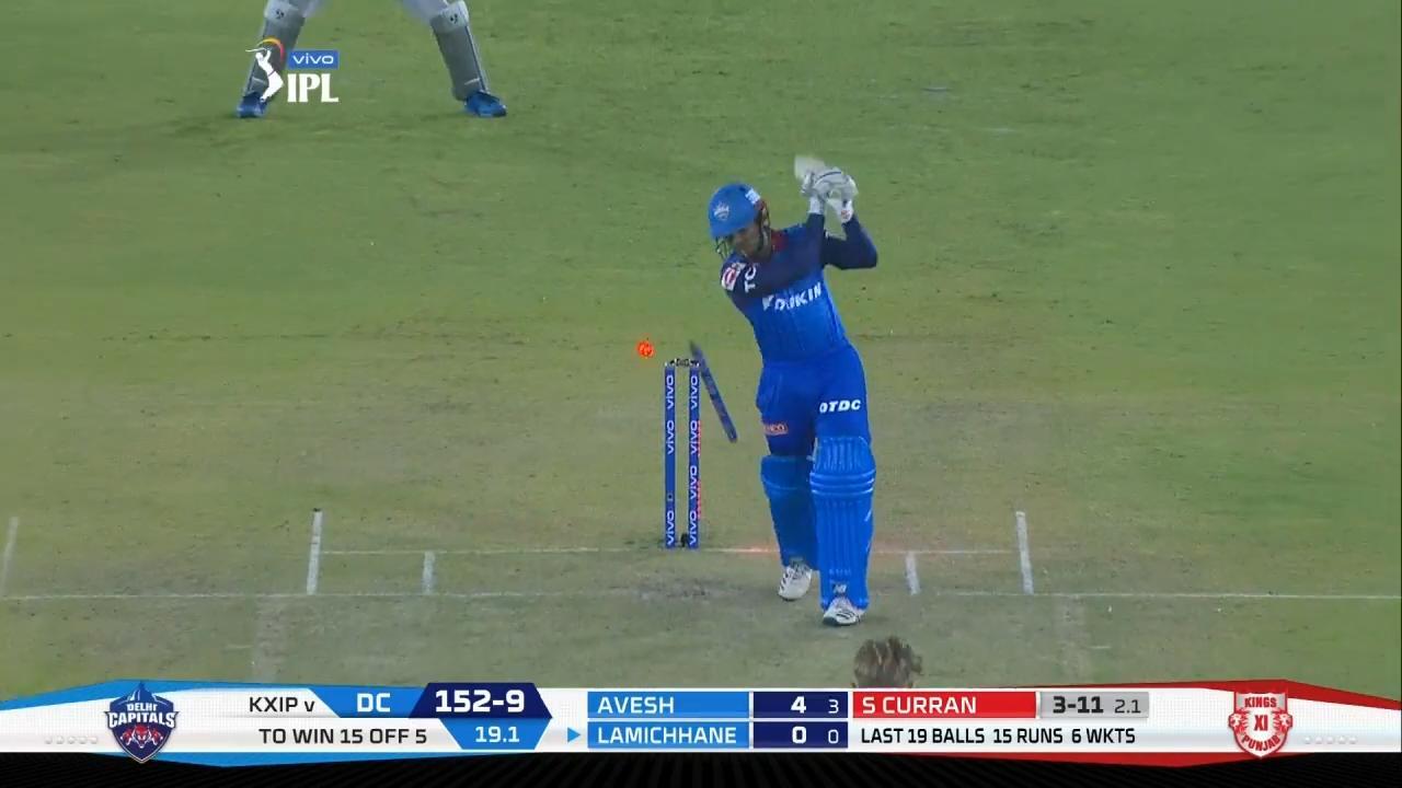 M13: KXIP vs DC – Sandeep Lamichhane Wicket background