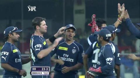 Match 23 DD vs DC – Jayawardene's Wicket