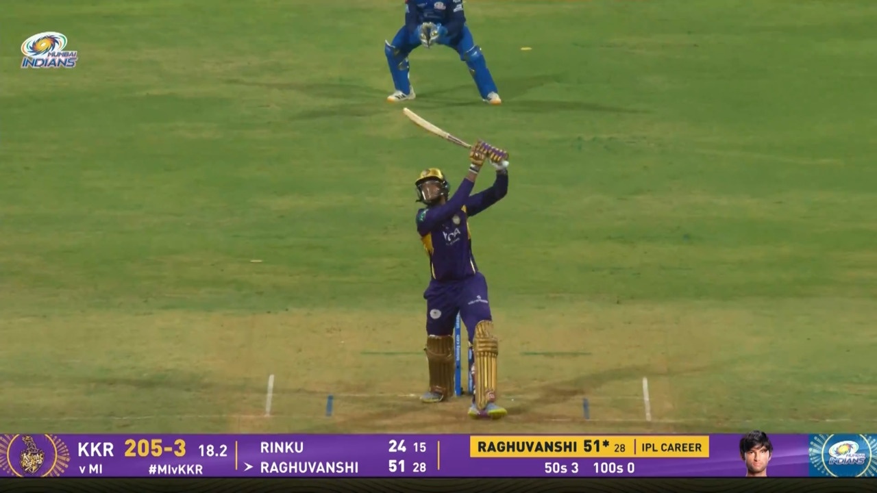 IPL 2026 M02: MI vs KKR - Angkrish Raghuvanshi Wicket