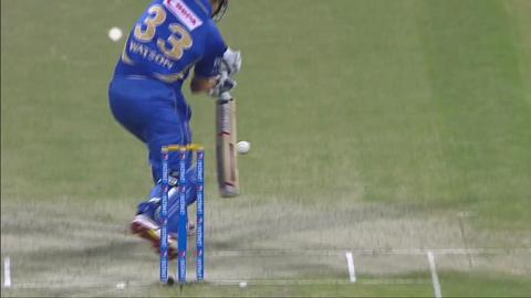 M4: SRH vs RR – Shane Watson Wicket background