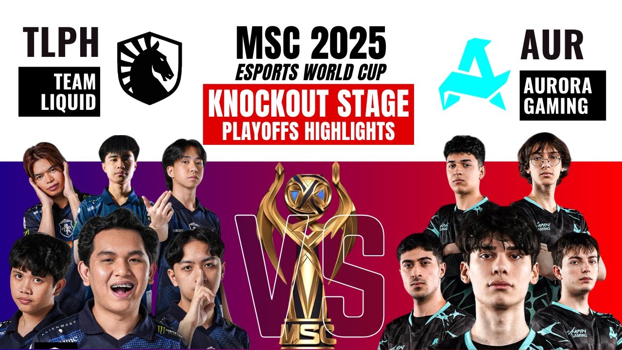 TLPH vs AUR Highlights | Team Liquid PH vs Aurora Gaming | MLBB MSC at EWC 2025 Knockout Stage background