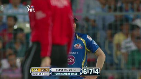 M76: CSK vs MI – MS Dhoni Six