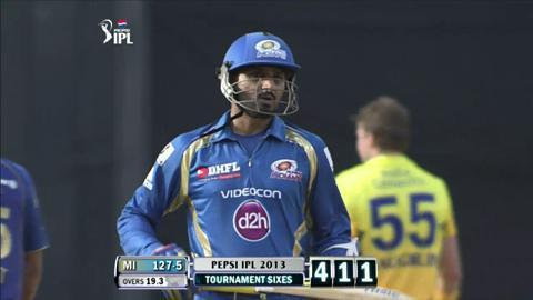 M49: MI vs CSK – Harbhajan Singh Six
