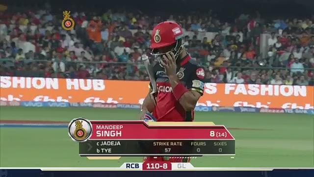 M31: RCB vs GL – Mandeep Singh Wicket background