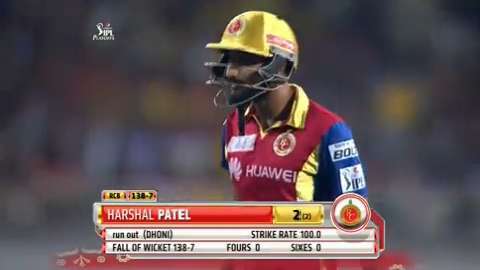 M59: CSK vs RCB – Harshal Patel Wicket background