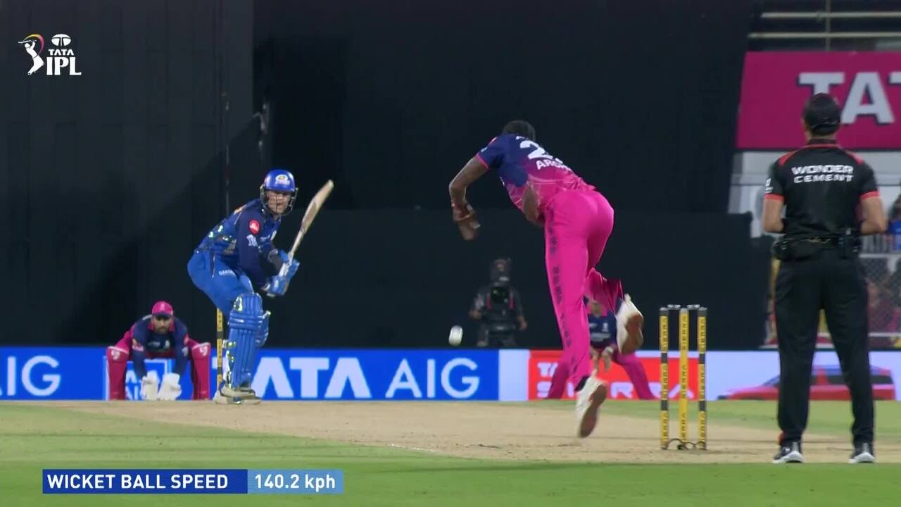 IPL 2026 M13: RR vs MI - Ryan Rickelton Wicket