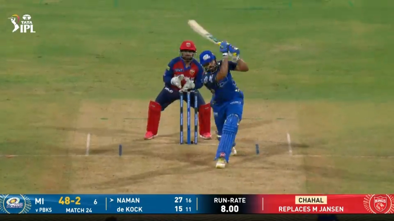 IPL 2026 M24: MI vs PBKS - Naman Dhir Six