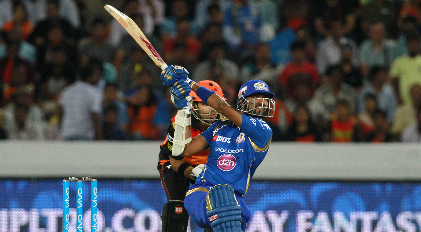 M12: SRH vs MI – Krunal Pandya 49* background