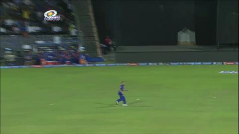M56: MI vs RR – Lendl Simmons Wicket