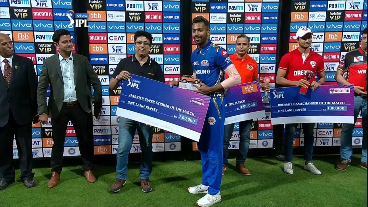 M07: RCB vs MI – Harrier Super Striker of the Match – Hardik Pandya background