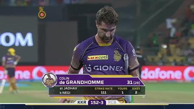 M46: RCB vs KKR – Colin de Grandhomme Wicket