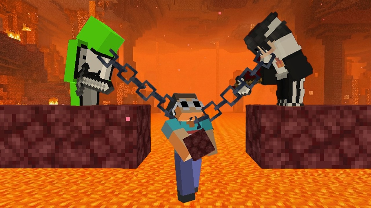 Minecraft, But We're Chained Together