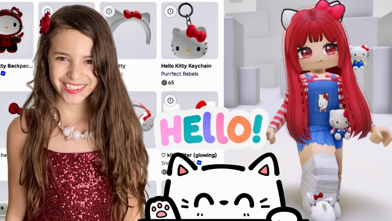 I Made a Hello Kitty Outfit on a Shopping Spree and Showed My 5 Adopted Cats! Roblox Brookhaven π‘ RP