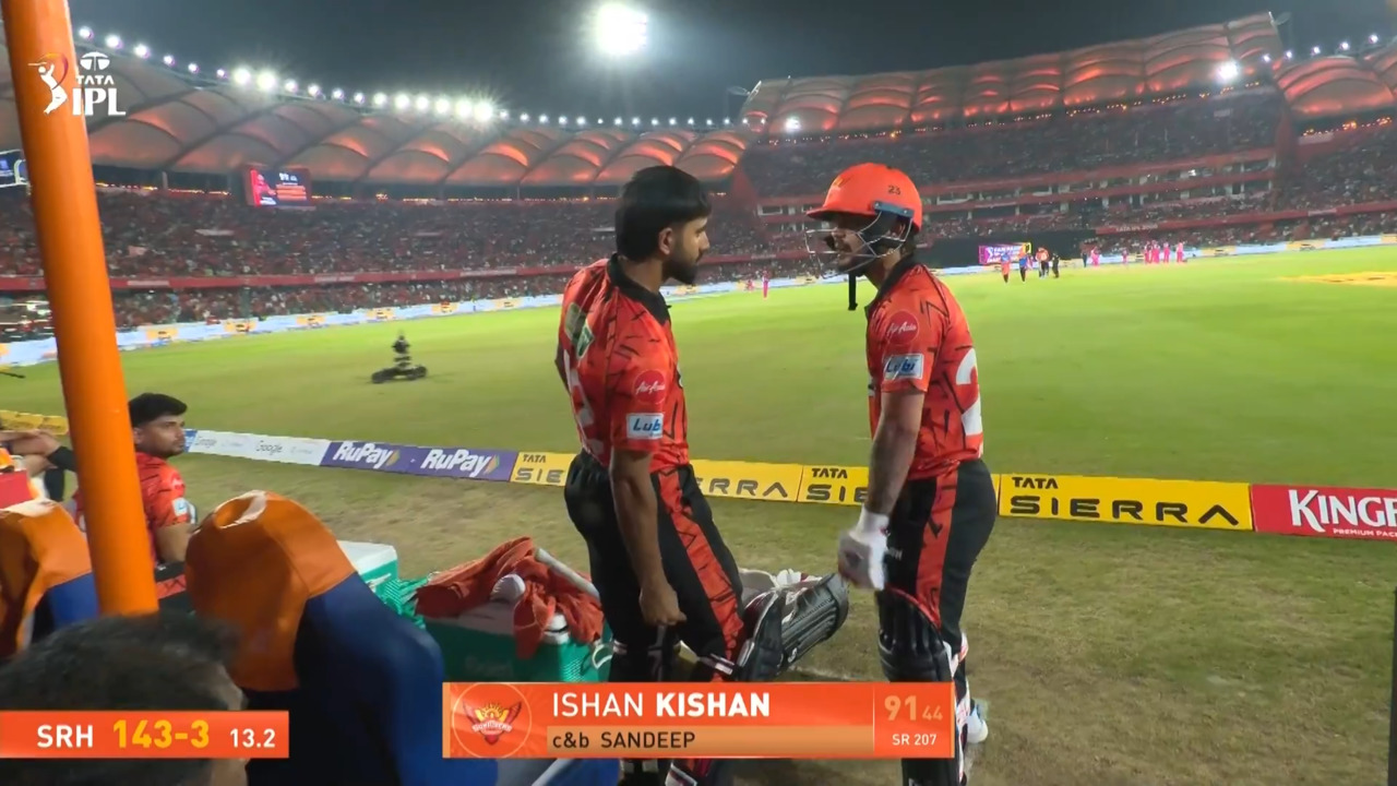 IPL 2026 M21: SRH vs RR - Ishan Kishan Wicket