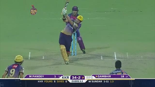 M41: KKR vs RPS – Gautam Gambhir Six