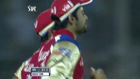 Match 30 RR vs RCB – Goswami's Wicket
