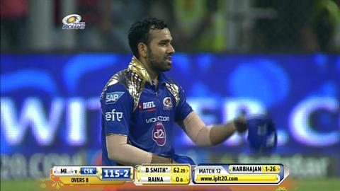 M12: MI vs CSK – Dwayne Smith Wicket