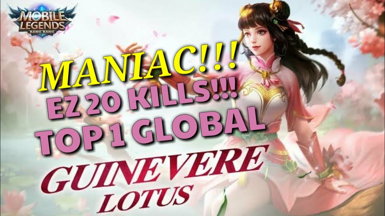 Maniac!! 20 KILLS!! - Guinevere Gameplay - Top Global Guinevere Gameplay Mobile Legends Bang Bang backdrop