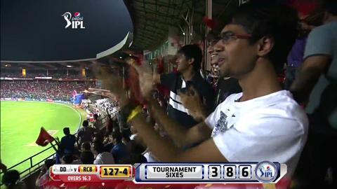 M38: RCB vs DD – Yuvraj Singh Six background