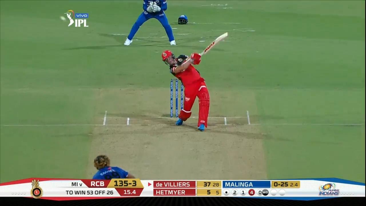 M07: RCB vs MI – AB de Villiers Six